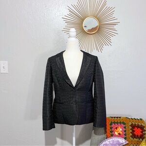 NWT Chico’s 1 Croc Black Button Down Long Sleeve Blazer Business Medium